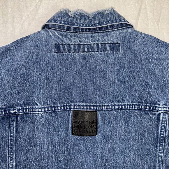Marithe Francois Girbaud Denim Vest Mens XL Faded Street Grunge Hip Hop,‎ Y2K - Picture 7 of 15
